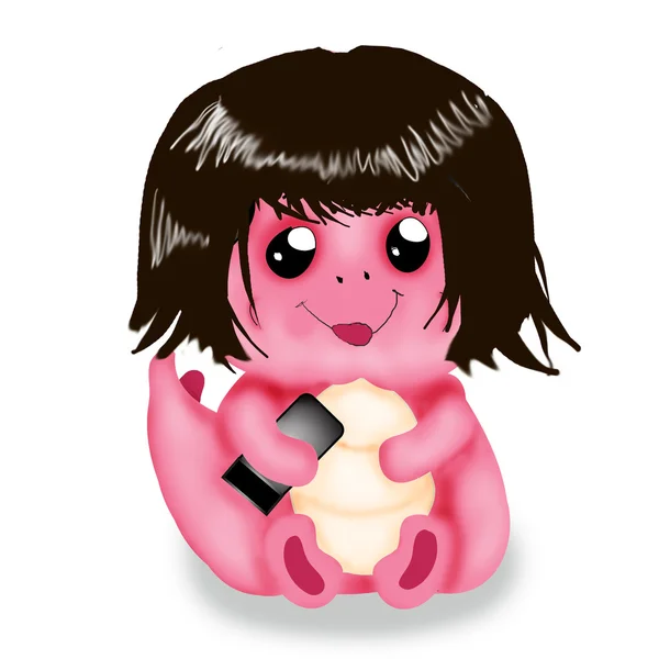 ピンクの赤ちゃんの龍 — ストック写真