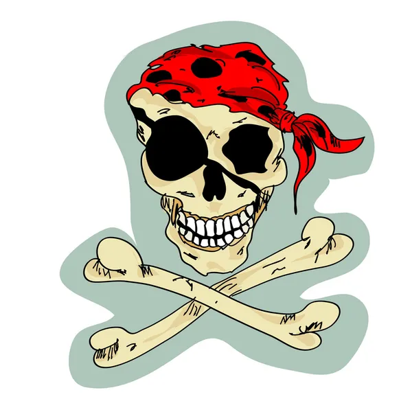 Pirate sticker — Stock Vector