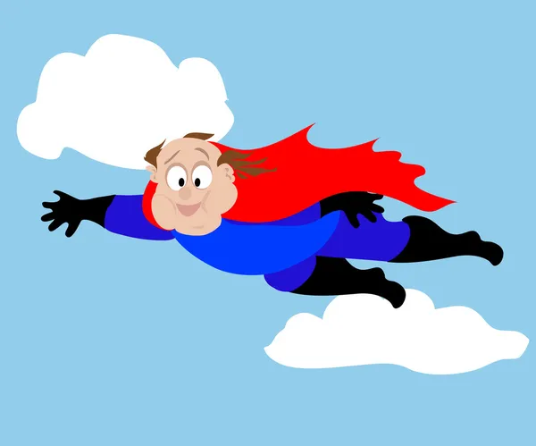 Superman joufflu — Image vectorielle