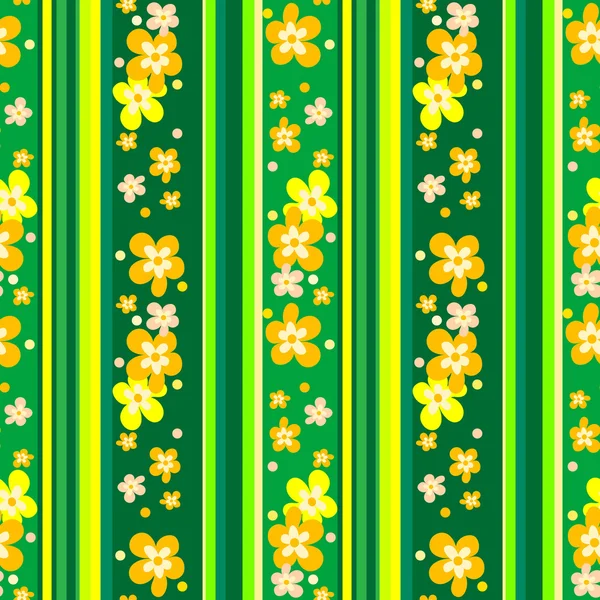 Grüne florale nahtlose Muster — Stockvektor