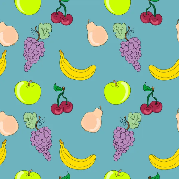 Fruits seamless pattern — Stock Vector
