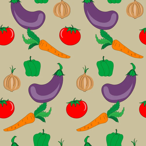 Vegetables seamless pattern — Stock Vector