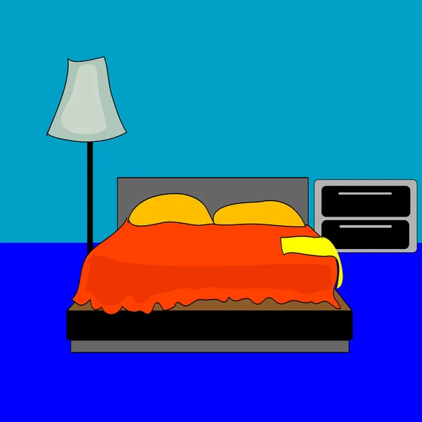 Chambre à coucher — Image vectorielle