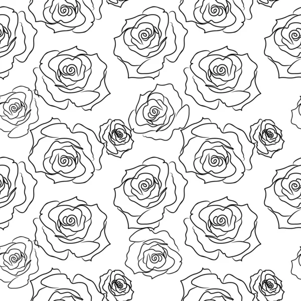 Rose Seamless PAttern — Stock Vector