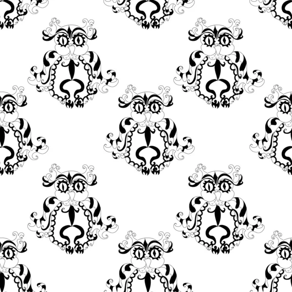 Owl seamless pattern — Stock Vector