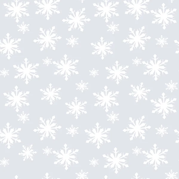 Patrón sin costuras de Navidad con copos de nieve — Archivo Imágenes Vectoriales