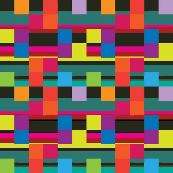 Geometrische Farbe nahtloses Muster — Stockvektor