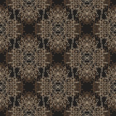 Boho kahverengi seamless modeli