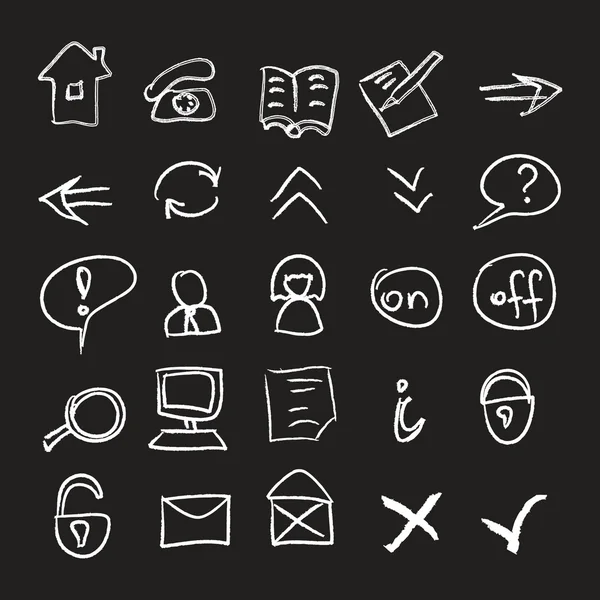 Iconos de tiza Doodles — Archivo Imágenes Vectoriales