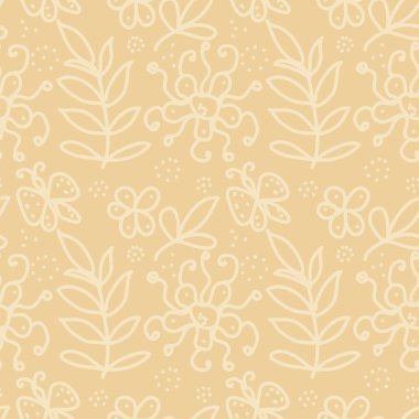 çiçek karalamalar seamless modeli