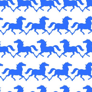 Mavi atları seamless modeli
