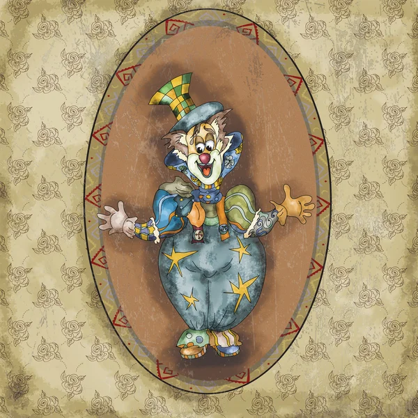 Clown Old Portrait — Stock Photo, Image