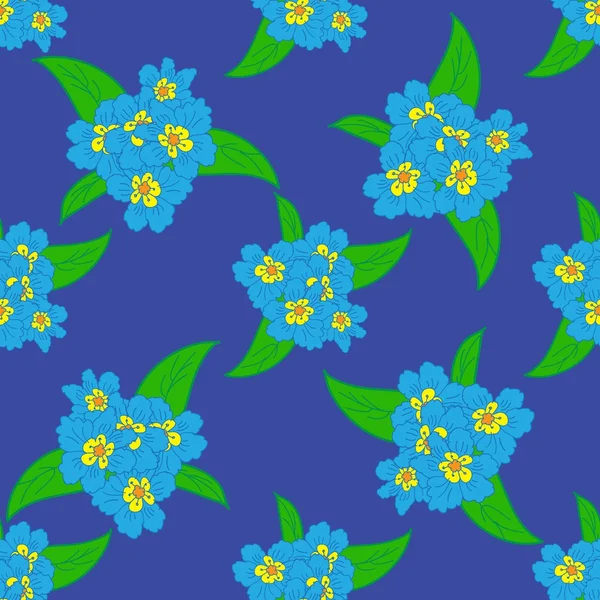 Easter Floral Seamless Pattern — Stock Vector