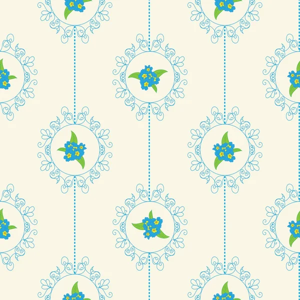 Motif sans couture floral de Pâques — Image vectorielle