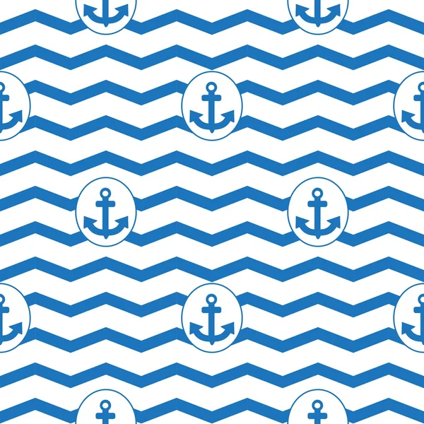 Anchor seamless pattern — Stock Vector