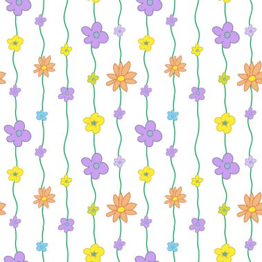 yaz çiçek seamless modeli