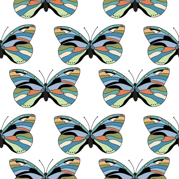 Butterfly Seamless PAttern — Stock Vector