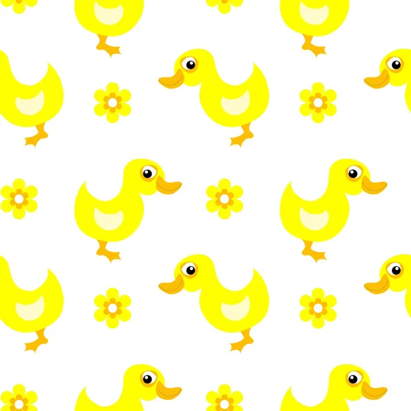 Patos Childich sem costura PAttern —  Vetores de Stock