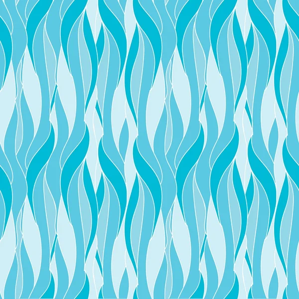 Sea Waves Abstract Seamless Pattern — Stock Vector