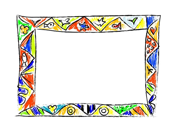 Color Doodles Frame — Stock Vector