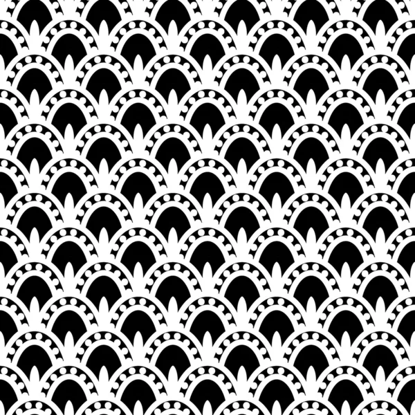 Lace monochrome Seamless Pattern — Stock Vector