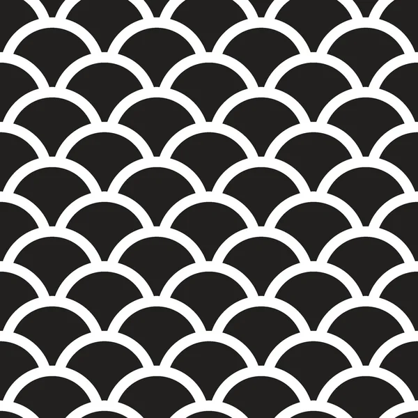 Fish scales  monochrome  Seamless Pattern — Stock Vector