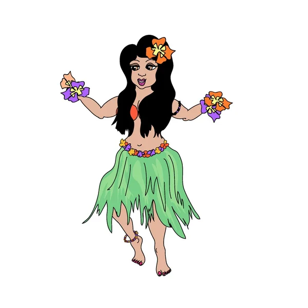 Hula fille — Image vectorielle