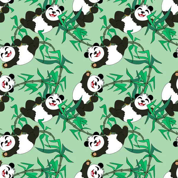 Modèle sans couture Pandas — Image vectorielle