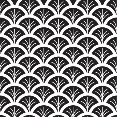 Soyut siyah ve beyaz kusursuz desen