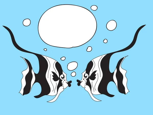 Bulles de discours de poisson — Image vectorielle