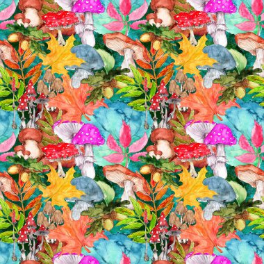 Suluboya el, sanatsal renkte sonbaharda, Şükran Günü mahsulü, klasik, pürüzsüz desen biçer.