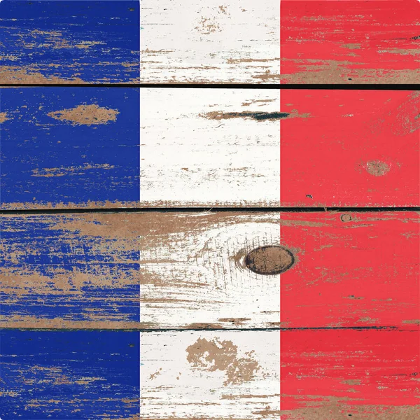 Flag Grunge Scratched Wooden Background — Stock Photo, Image