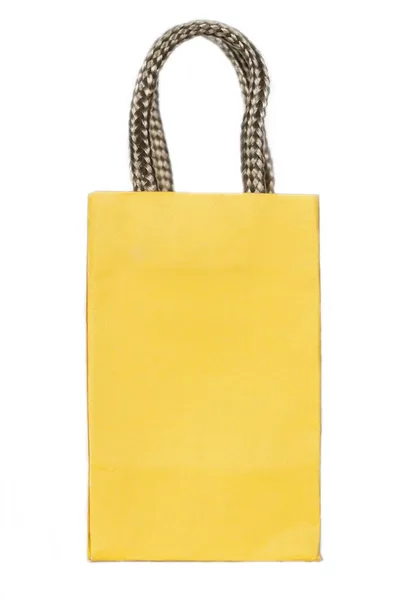 Torba papierowa żółta — Zdjęcie stockowe