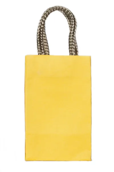 Sac en papier jaune — Photo