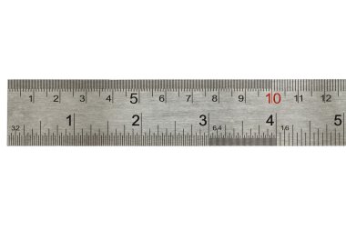Metal thirty centimeters ruler clipart