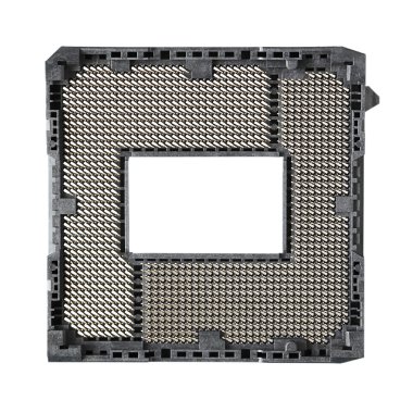 Beyaz ba izole merkezi işlem birimi soket (cpu soket)