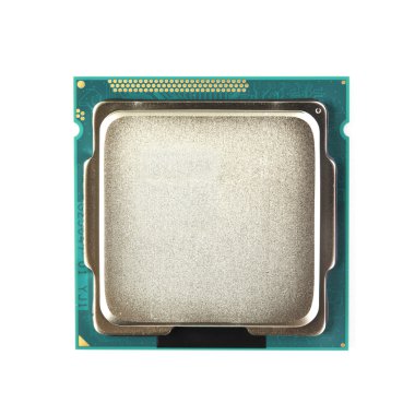 Merkezi işlem birimi (cpu) beyaz zemin üzerine izole