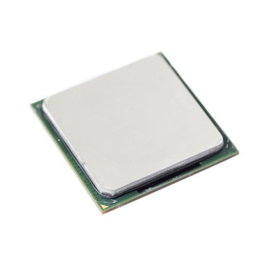 kullanılan merkezi işlem birimi (cpu) beyaz zemin üzerine izole