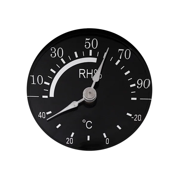 白の背景に分離した温湿度計 — ストック写真