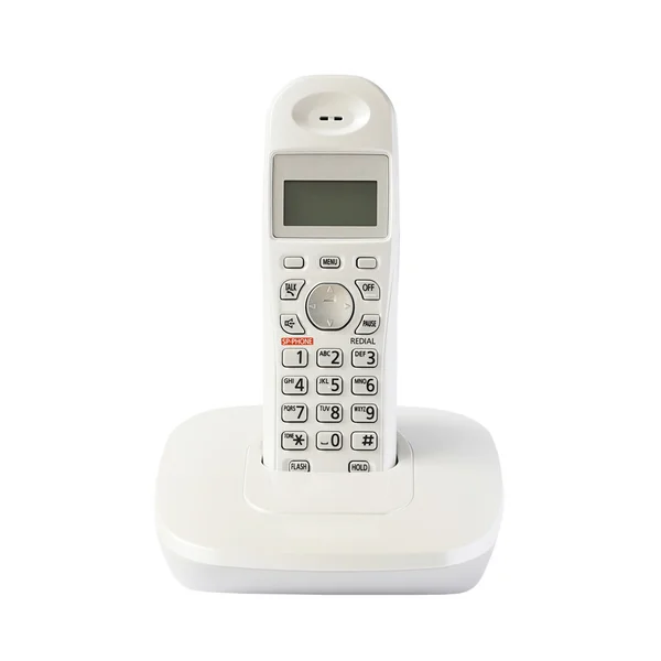 Telefono cordless isolato su sfondo bianco — Foto Stock