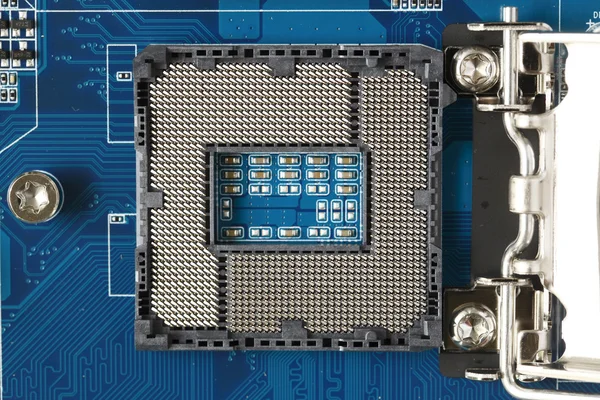 Presa centrale dell'unità di elaborazione (presa CPU) sul circuito — Foto Stock