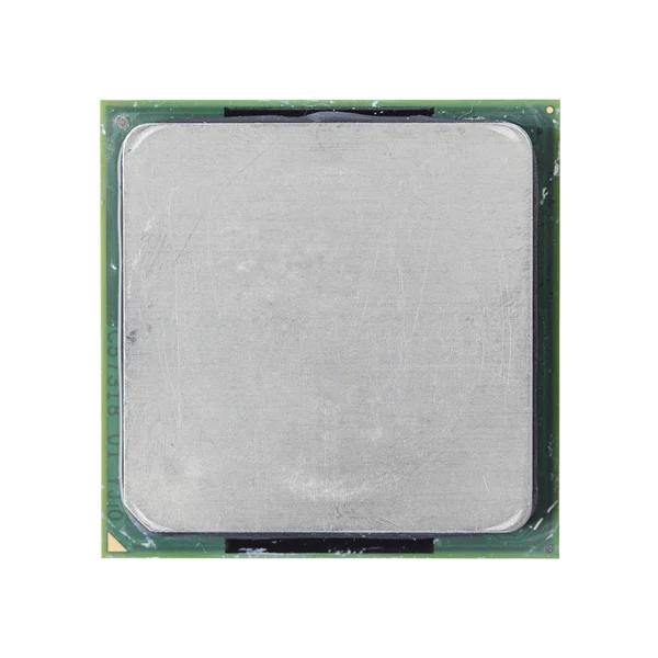 Используемый центральный процессор Unit (CPU), выделенный на белом фоне — стоковое фото