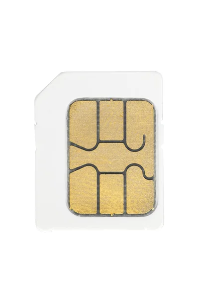 Sim card isolated on white background — Stock Photo, Image