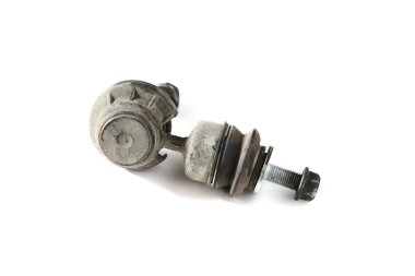 Beyaz arka plan üzerinde izole değersiz yıpranmış sabitleyici bağlantılar