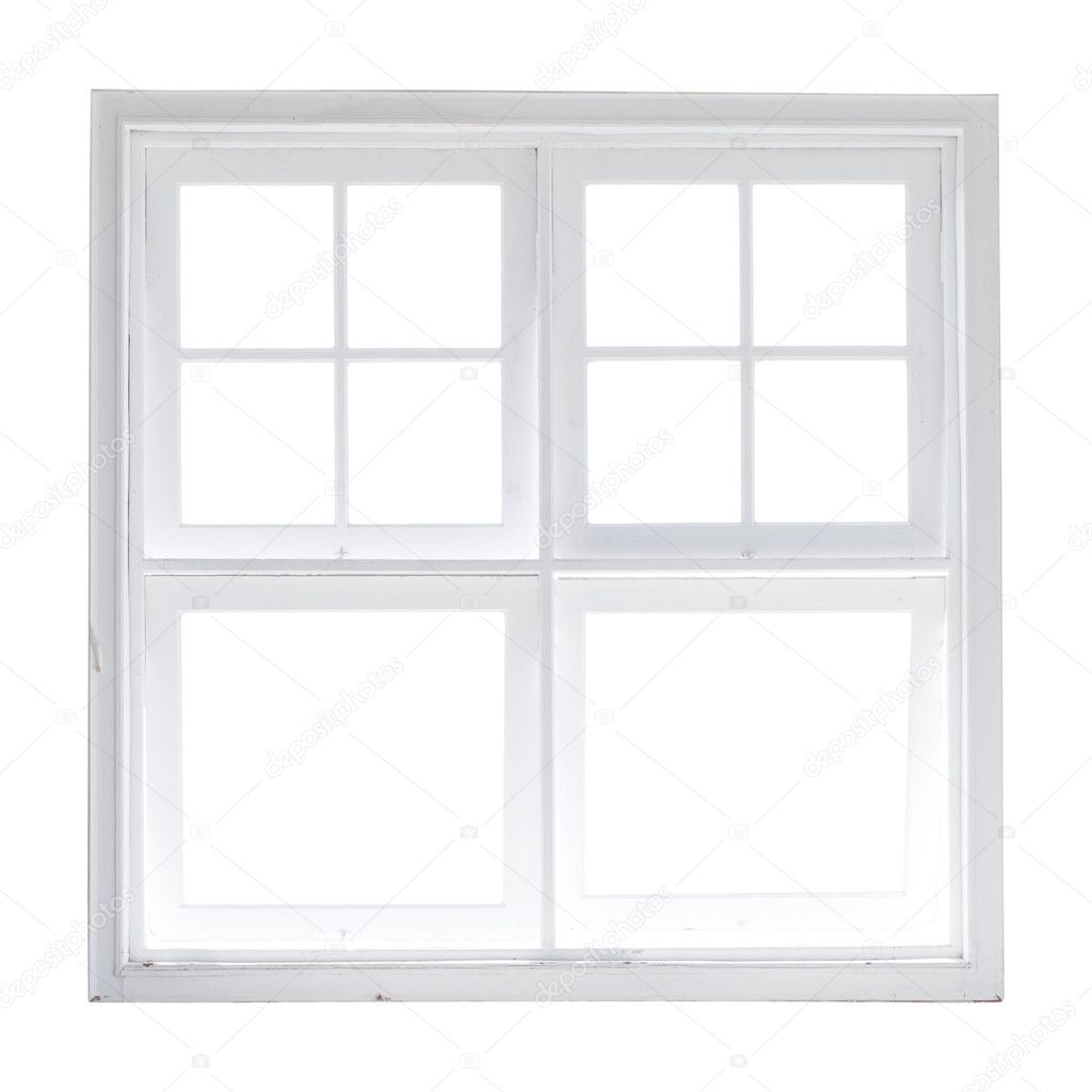 Square windows isolated on white background