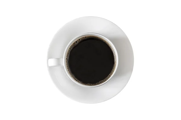 Káva pohár centrum izolovaných na bílém pozadí — Stock fotografie