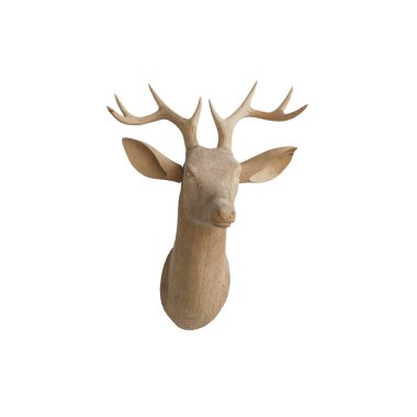 beyaz zemin üzerine (dekorasyon izole ahşap Geyik kafası)