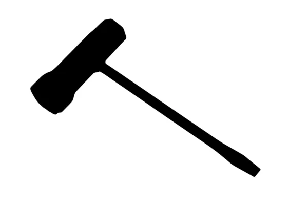 Bloco de chave de fenda preta isolado no fundo branco — Fotografia de Stock