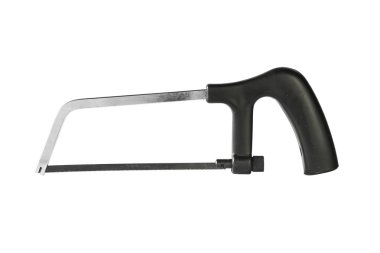 beyaz zemin üzerine izole küçük el testeresi