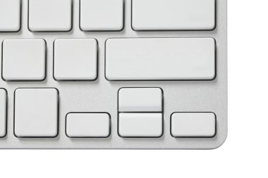 Beyaz arka plan üzerinde izole boş anahtar kurulu